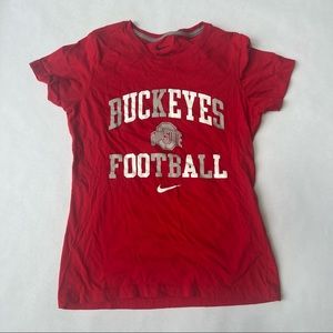 Slim Fit Nike Ohio State Football Scarlet Short sleeve shirt